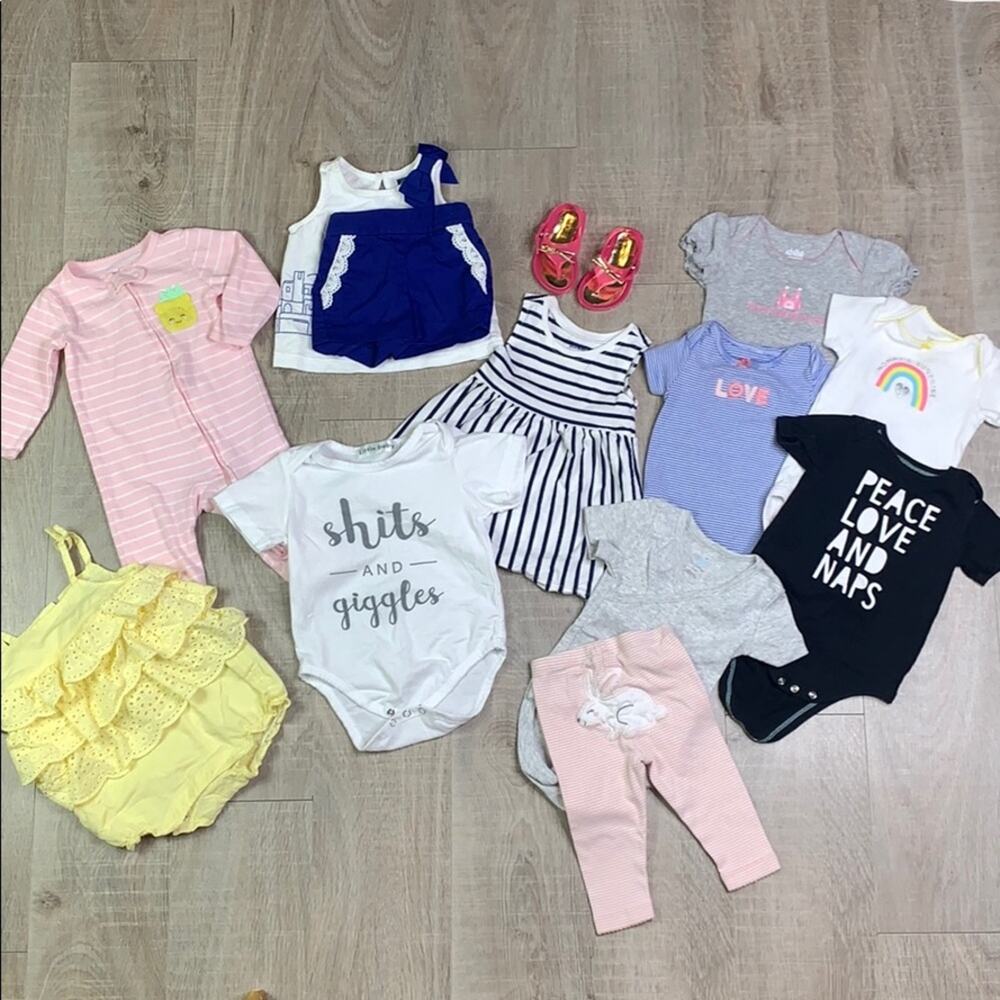 Lot Of Baby Girl Summer Clothes Size 3-6 Months